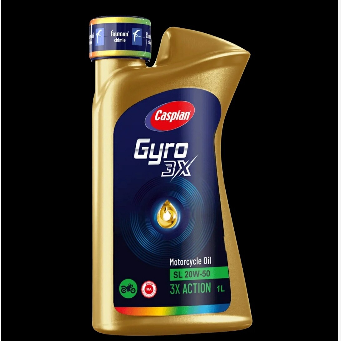 روغن موتور سیکلت جیرو SL 20W50 MA کاسپین 1 لیتری
