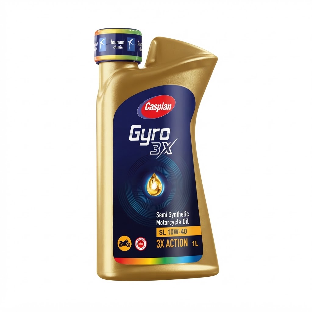 روغن موتور سیکلت جیرو 10W40 SL MA کاسپین حجم ۱ لیتر