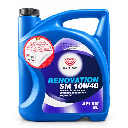روغن موتور بهتام مدل 10w40 SM RENOVATION حجم 5 لیتر